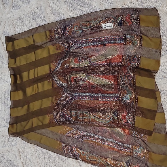 Authentic YSL sheer silk scarf - Picture 2 of 8